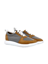 Hermes Azur Brown Suede Sneakers 1
