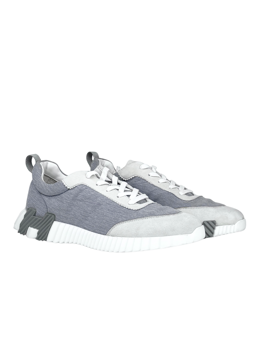Hermes Bouncing Fabric Grey Sneakers