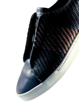Zegna Triple Stitch Black & Brown Woven Pelletessuta Slip On 6