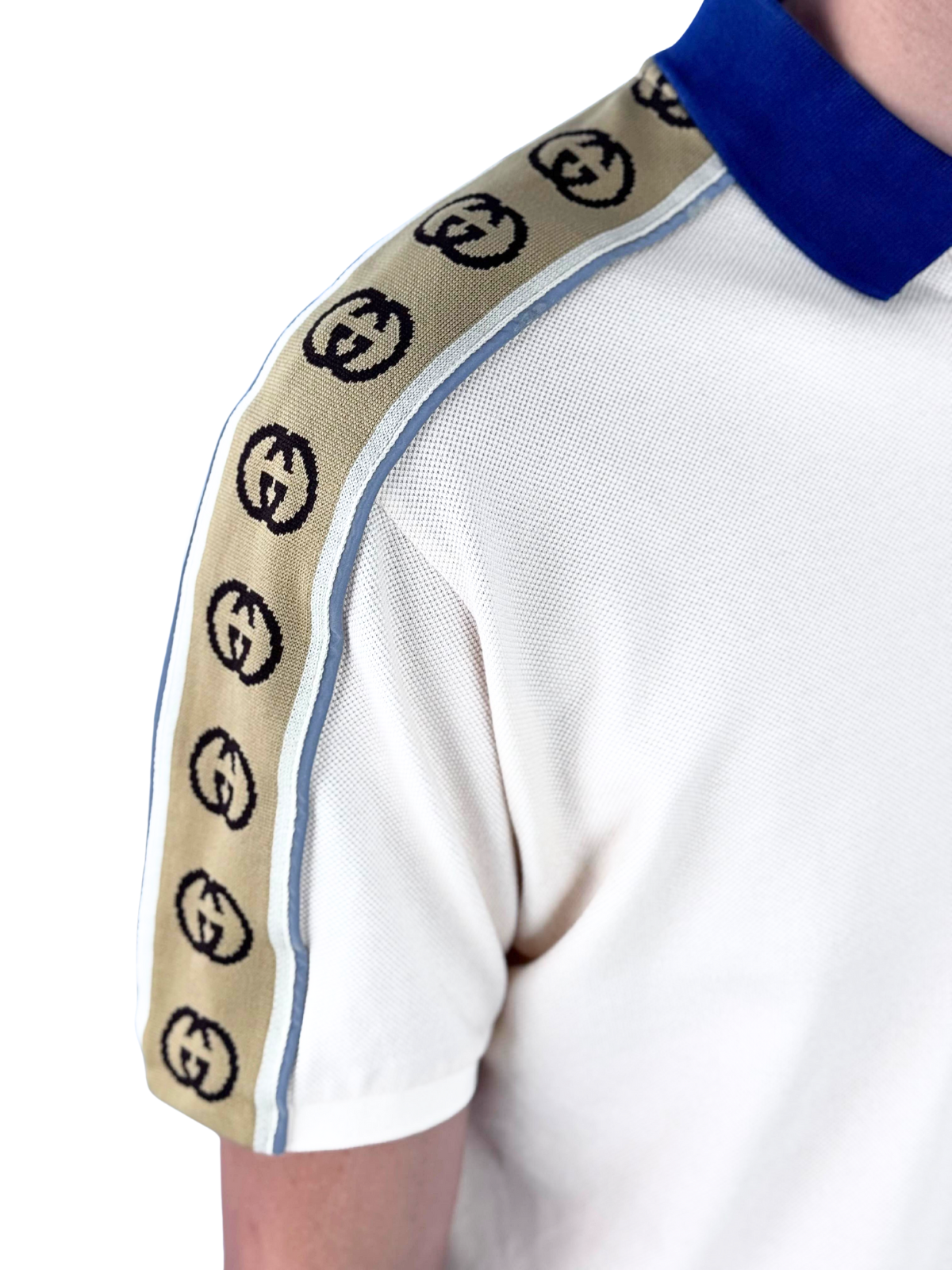 Gucci GG Interlocking Cotton Reflective Polo Shirt