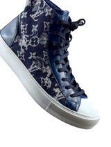 Louis Vuitton Tapestry Denim Monogram High Top Sneakers 6