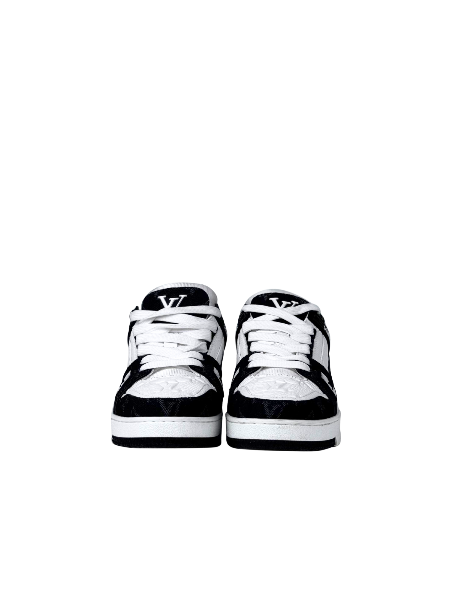 Louis Vuitton Monogram Denim Black Trainer Sneakers
