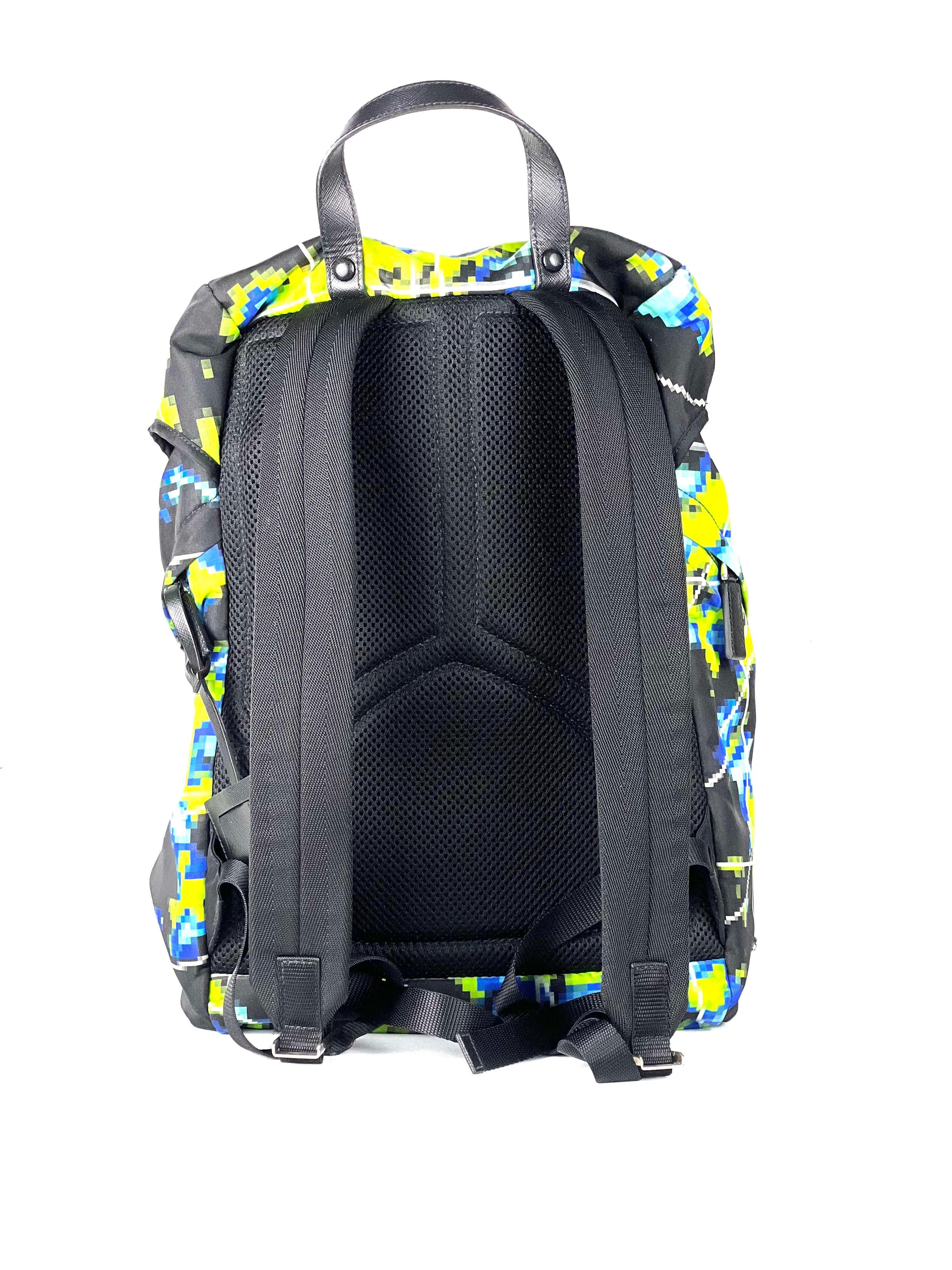 Prada Triangle Logo Tessuto Radar Nylon Backpack