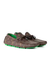 Louis Vuitton Driver Monogram Macassar Green Loafers 1