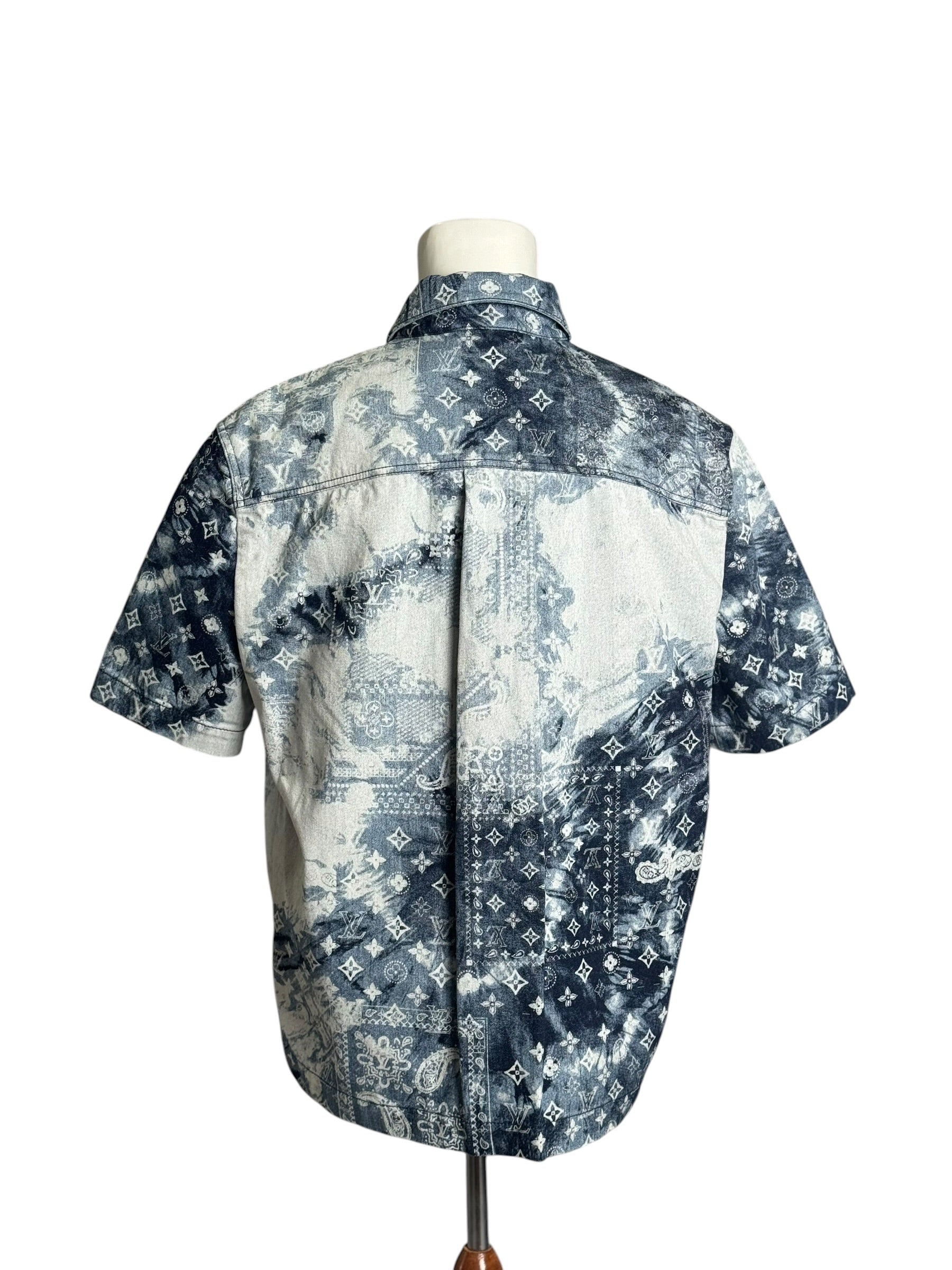 Louis Vuitton Monogram Bandana Denim Short Shirt