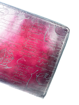Berluti Scritto Nino GM Red Salmon Clutch 6