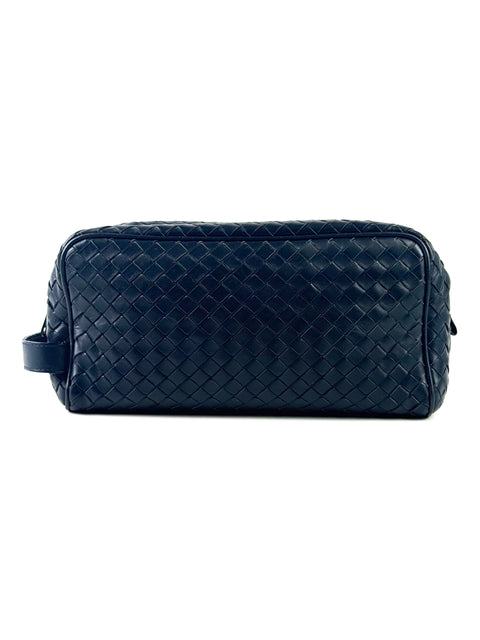 Bottega Veneta Intrecciato Navy Toiletry Pouch