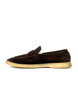 Loro Piana Summer Charms Suede Brown Slip-On 3