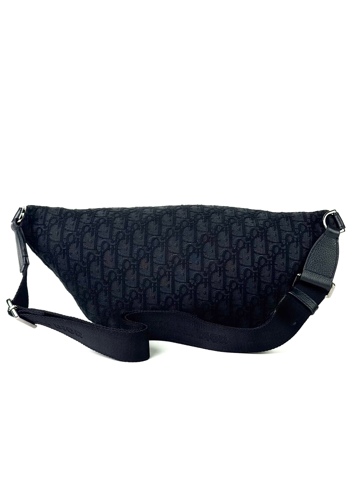 Christian Dior Oblique Jacquard Black Heritage Belt Bag