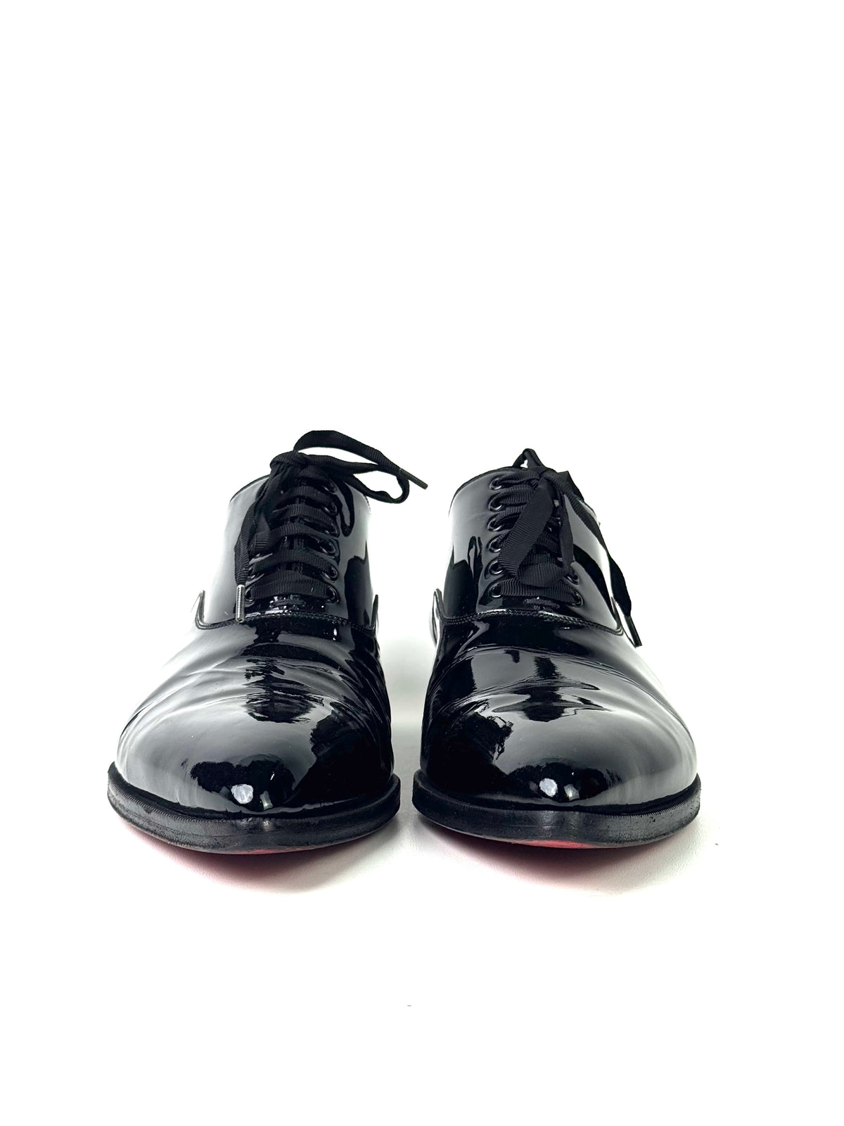 Christian Louboutin Black Patent Leather Oxford Loafers