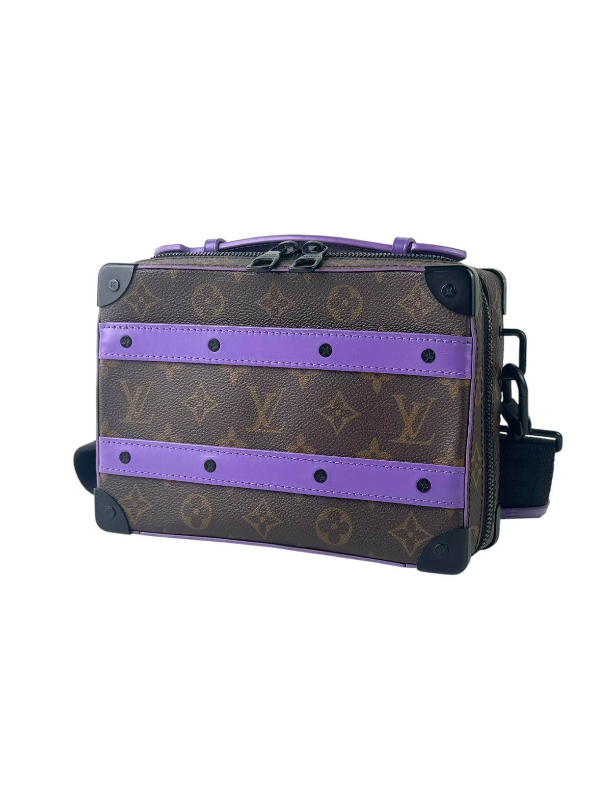 Louis Vuitton Monogram Macassar Top Handle Trunk Messenger Bag