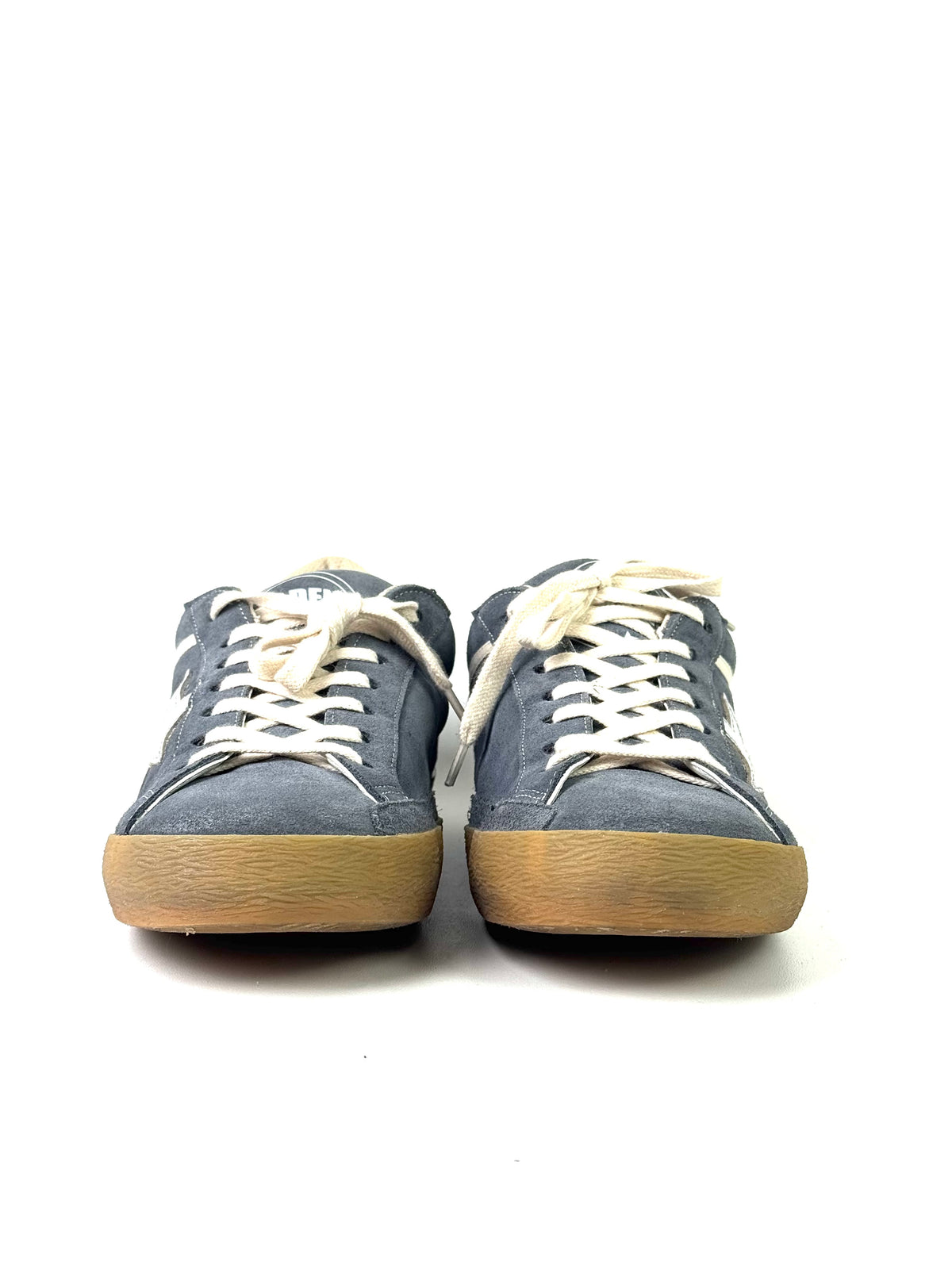 Golden Goose Star In Gray Suede With White Leather Star Sneakers