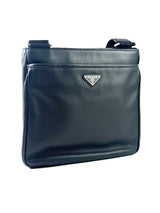 Prada Triangle Logo Grain Leather Messenger Bag 2
