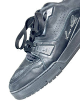 Louis Vuitton Trainer Distressed All Black Sneakers 6