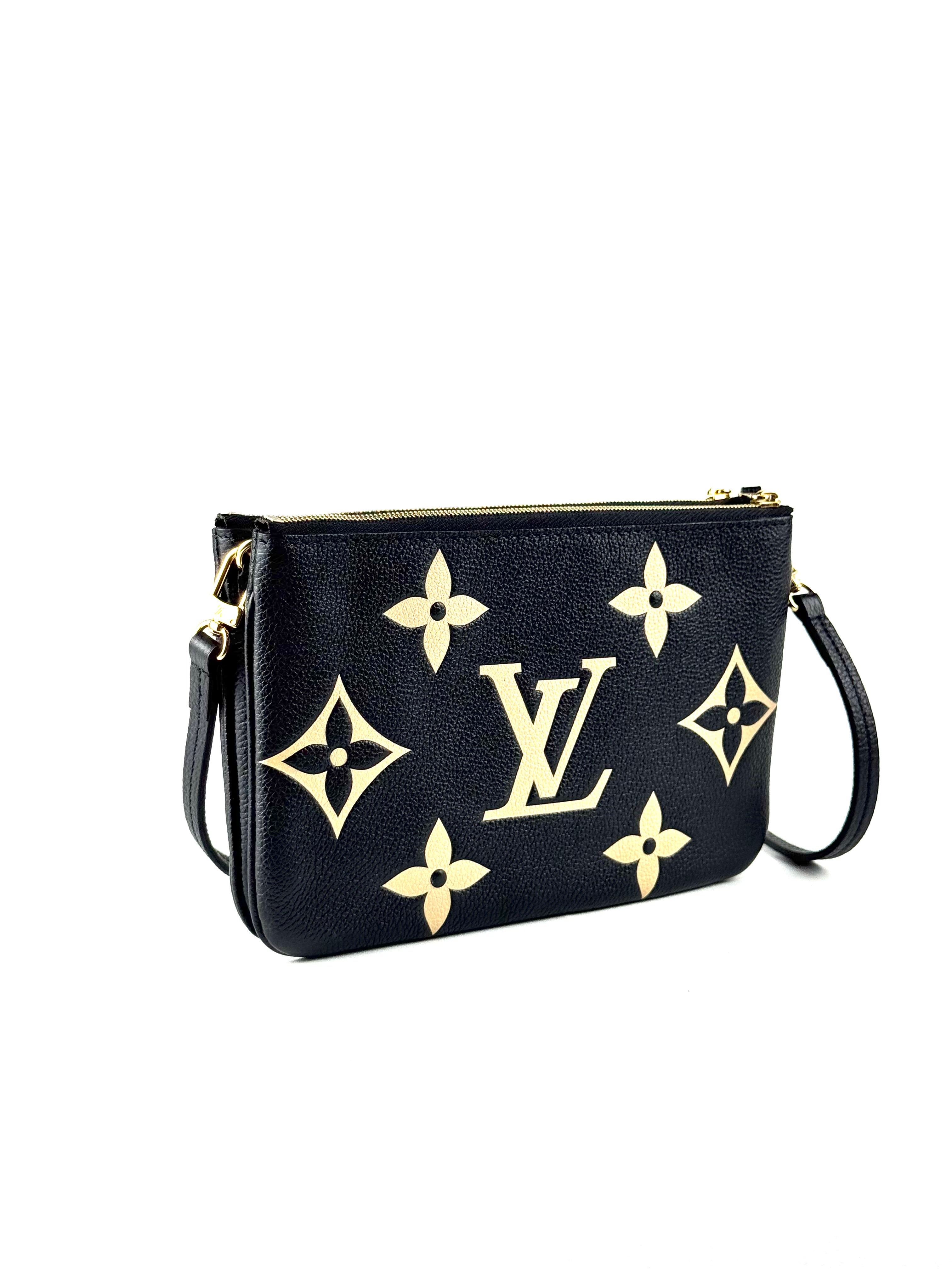 Louis Vuitton Monogram Empreinte Bicolor Double Zip Slingbag (Microchip)