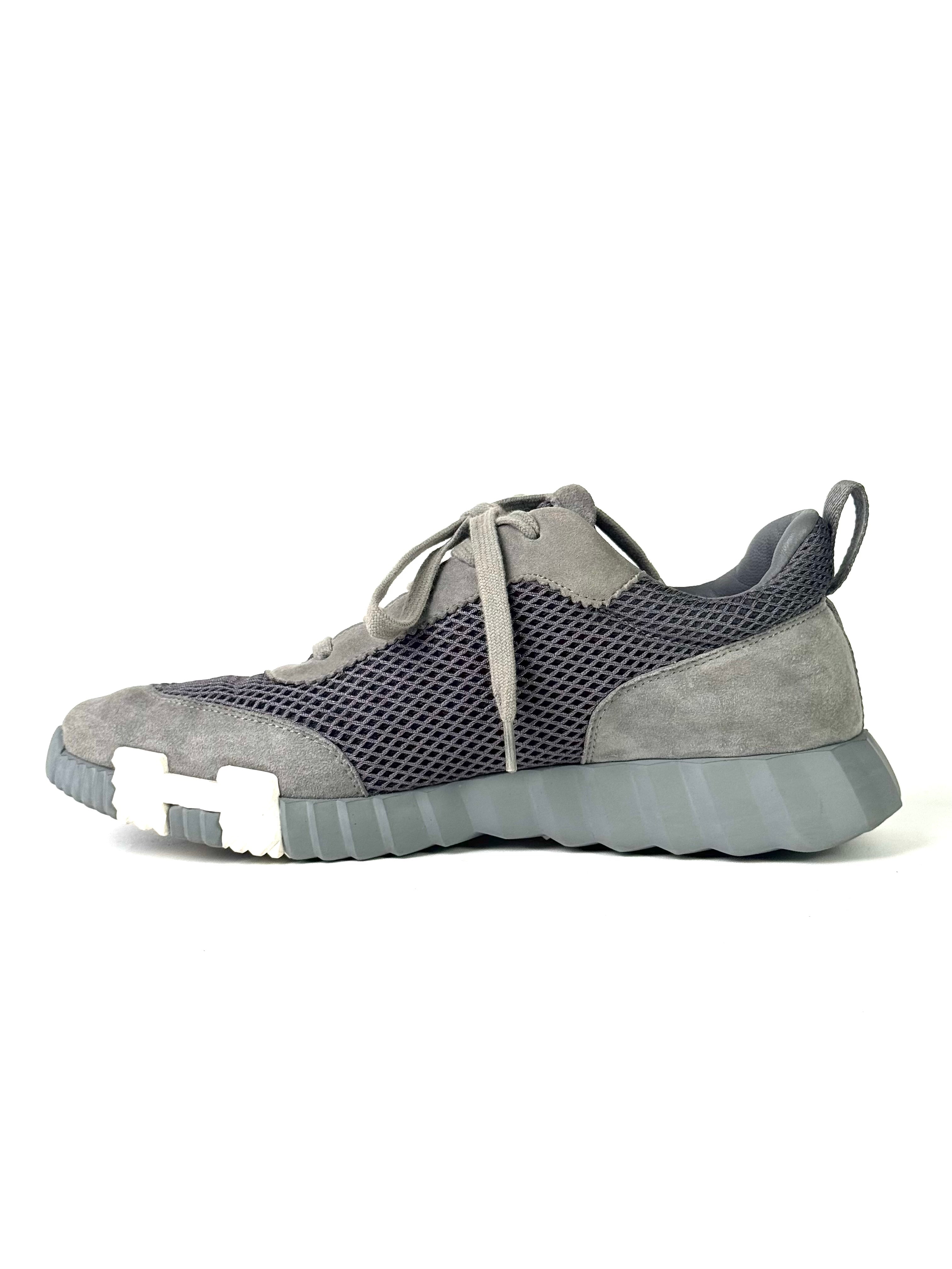 Hermès Bouncing Grey Mesh Sneakers