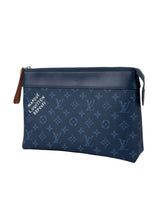 Louis Vuitton Monogram Blue Souple Pochette 3