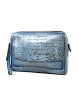 Berluti Scritto Blue Rosewood Pouch Clutch 3