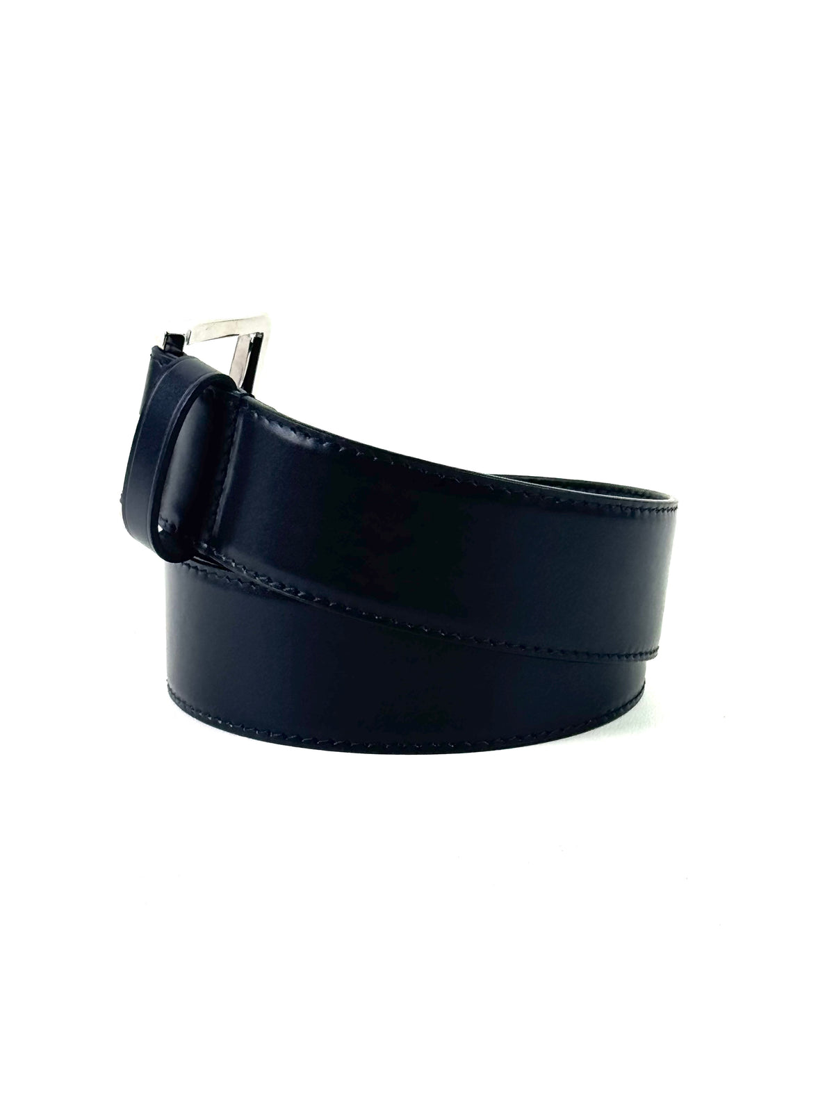Louis Vuitton City Pin Damier Black Leather Belt