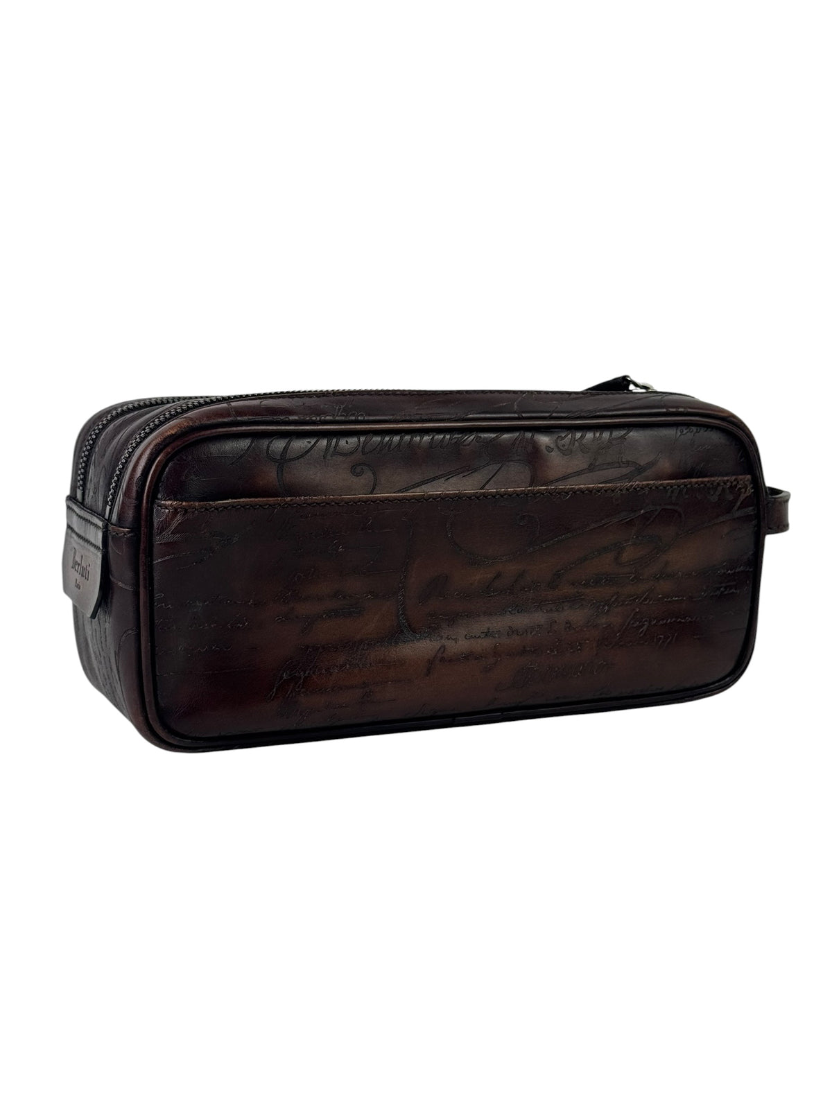 Berluti Scritto Formula Brown Toiletry Pouch