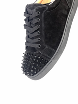 Christian Louboutin Junior Spike Suede Black Sneakers 6