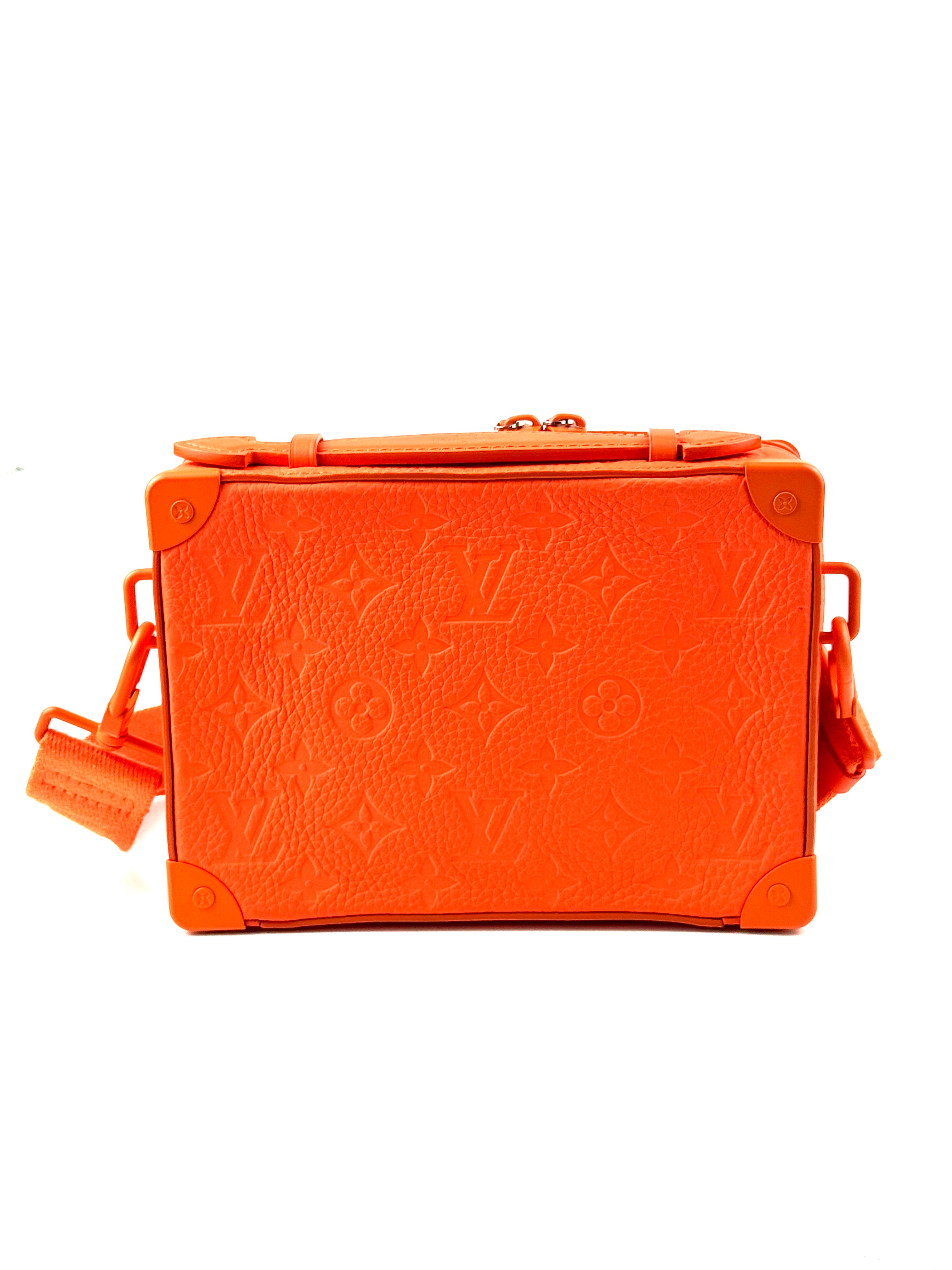 Louis Vuitton Handle Soft Trunk Taurillon Monogram Orange Slingbag