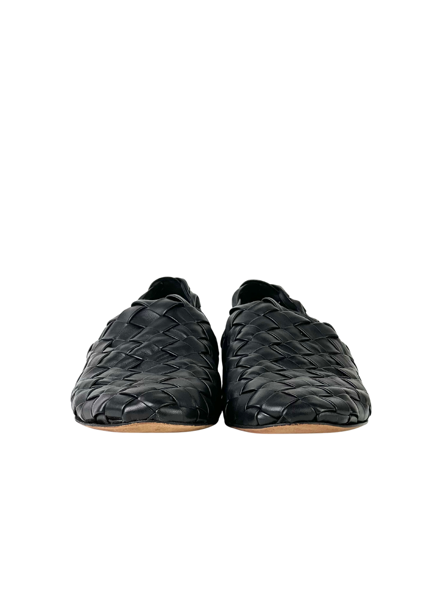 Bottega Veneta Intrecciato Black Leather Slipper