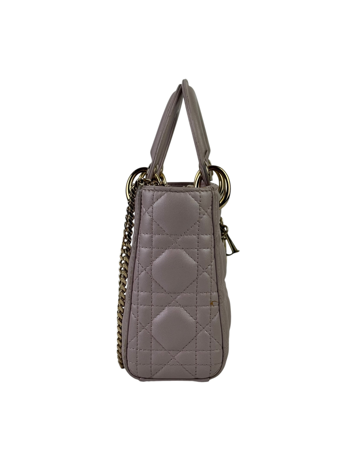 Christian Dior Lady Dior Mini Soft Pink GHW Bag