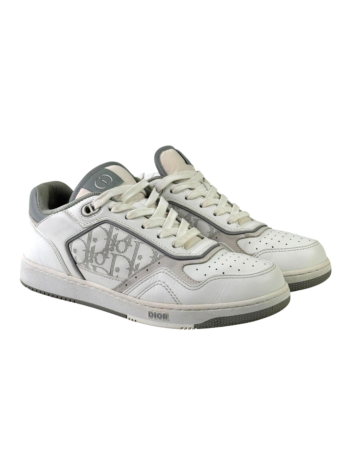 Christian Dior Oblique Laser B27 White Leather Low Sneakers
