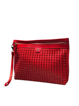 Christian Louboutin Citypouch Red Spike Leather Clutch 3