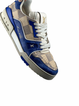Louis Vuitton 3D Damier Blue Beige Trainer Sneakers 6