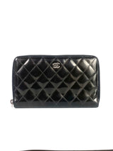 Chanel Patent Leather Black Long Wallet 1