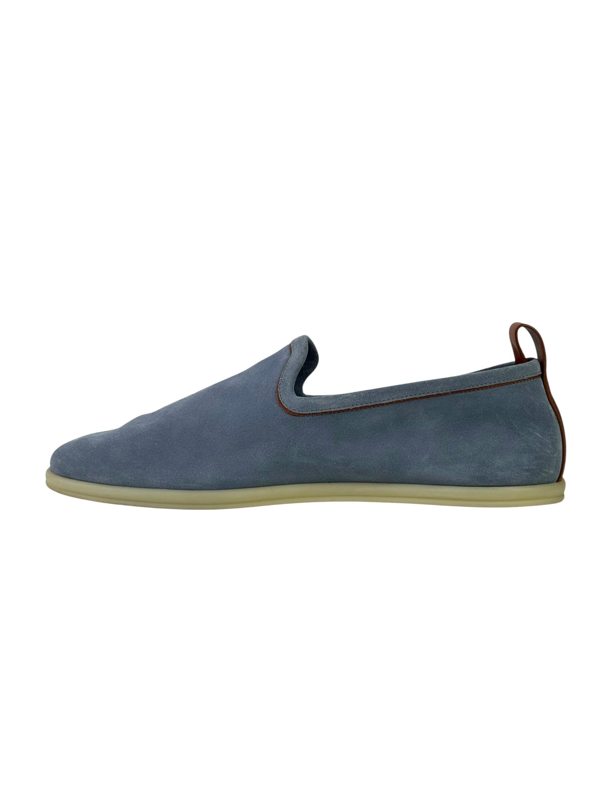 Loro Piana Venice Walk Blue Suede Slip On