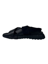 Hermès Electric Black Leather Suede Sandals 3
