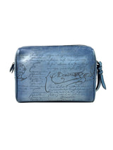 Berluti Scritto Blue Rosewood Pouch Clutch 6