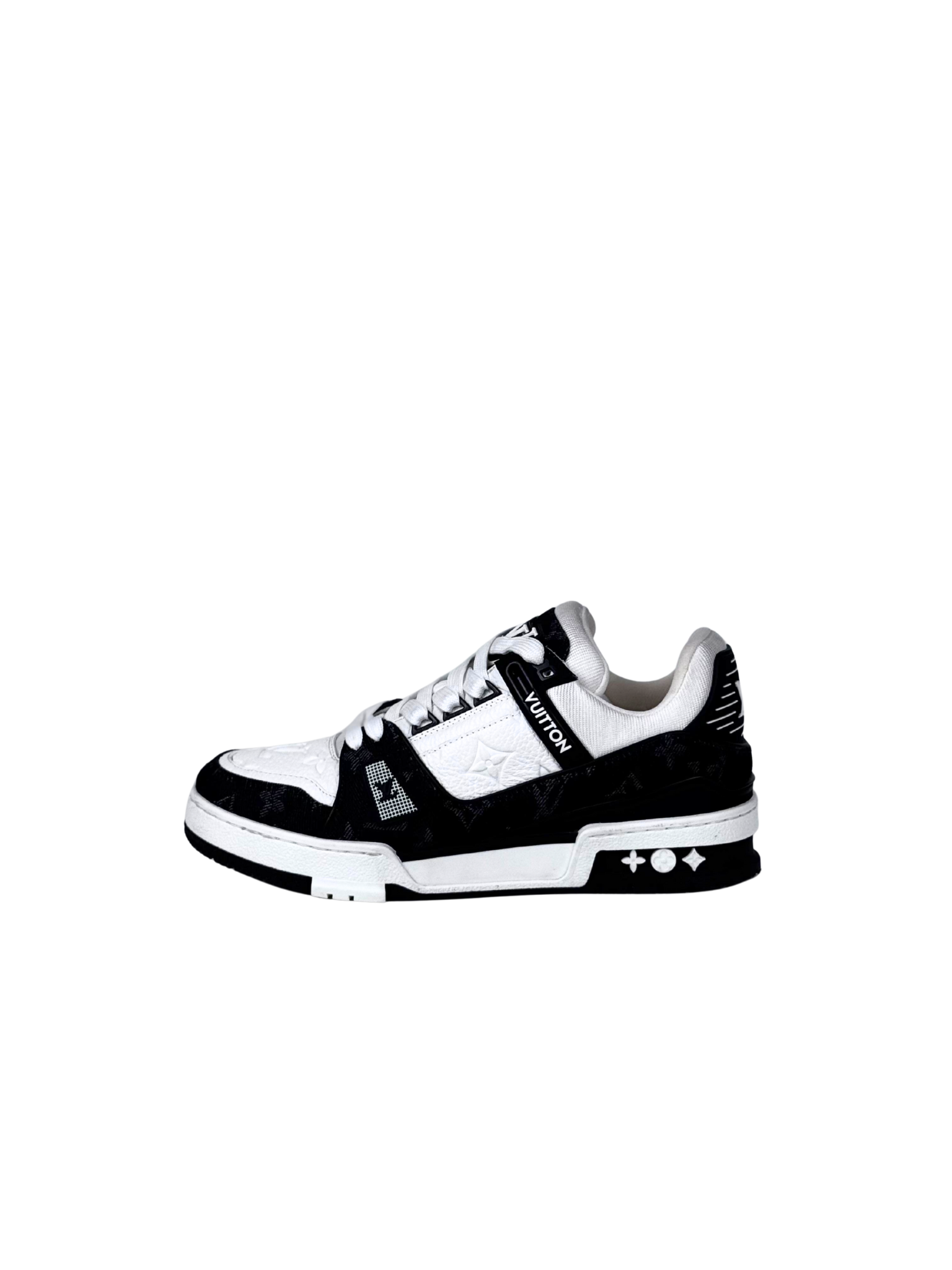 Louis Vuitton Monogram Denim Black Trainer Sneakers