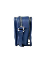 Loewe Double Zipper Leather Blue Pouch 4