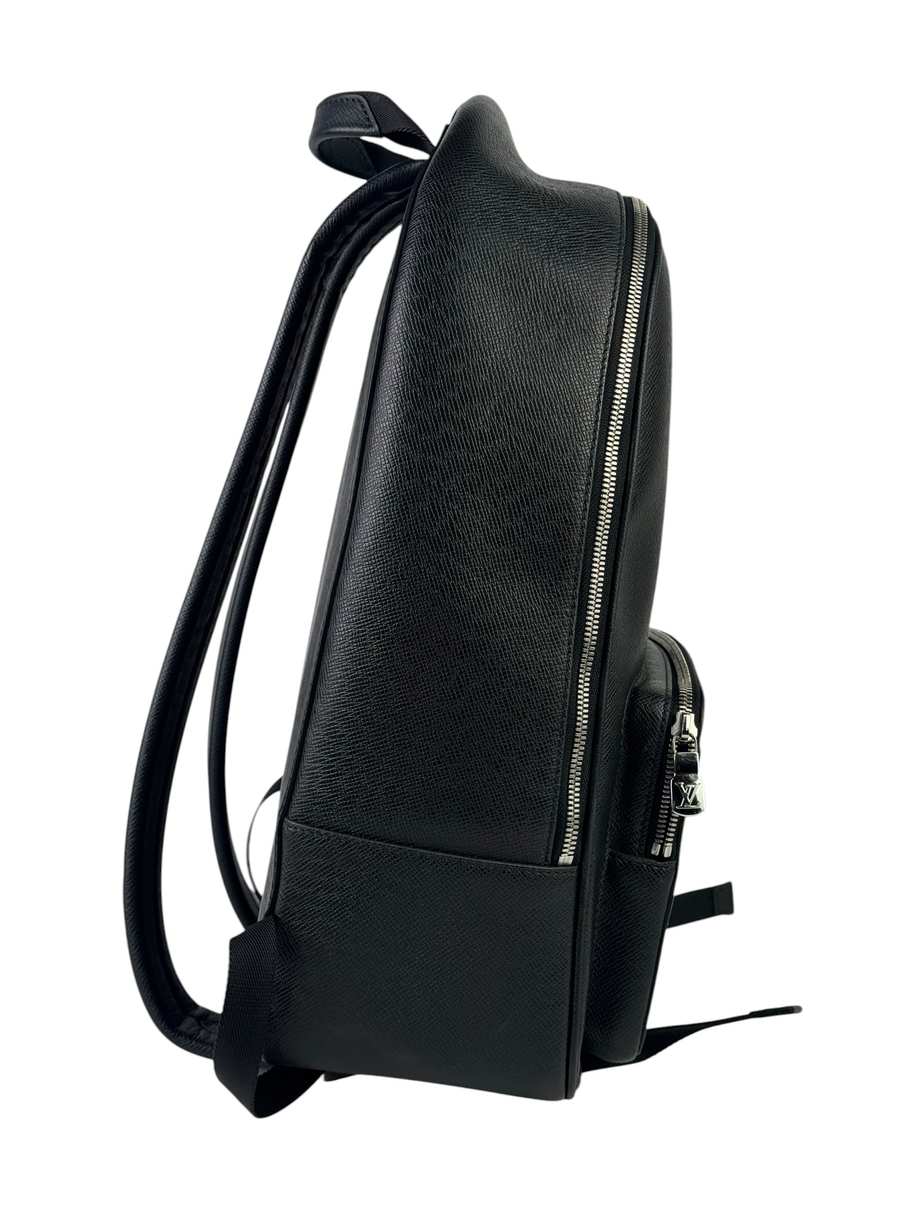 Louis Vuitton Metal Logo Taiga Leather Backpack