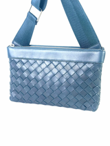 Bottega Veneta Duo Navy Messenger Intrecciato Bag 6