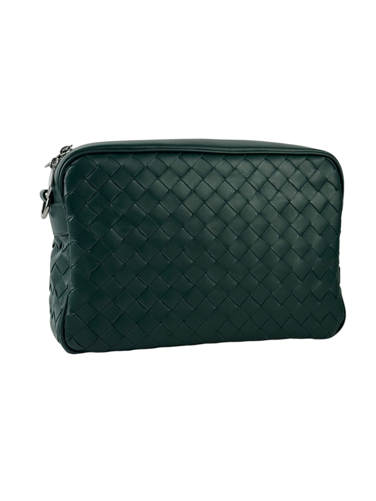 Bottega Veneta Intrecciato Green Camera Bag