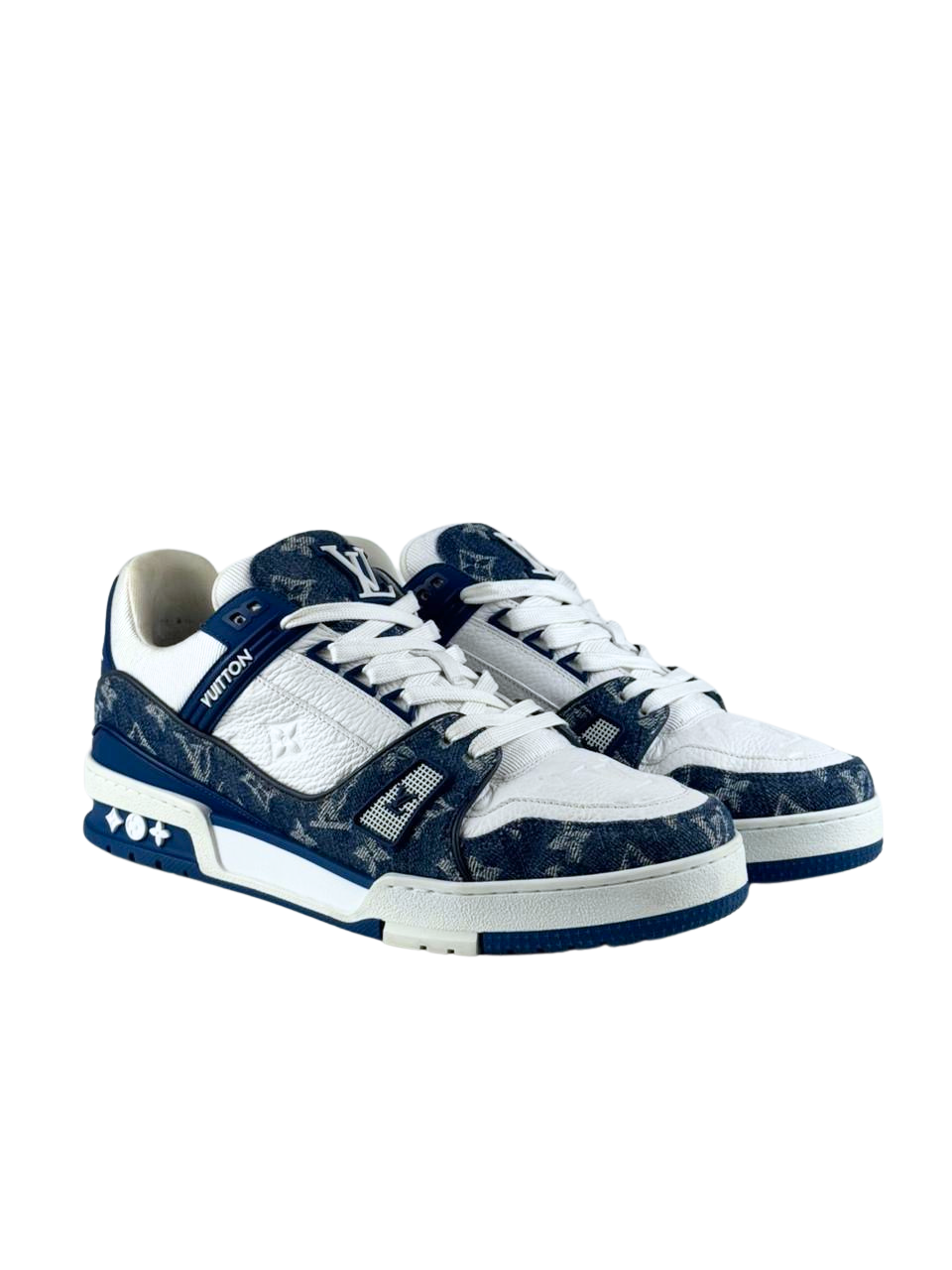 Louis Vuitton Trainer Denim Monogram Blue Sneakers
