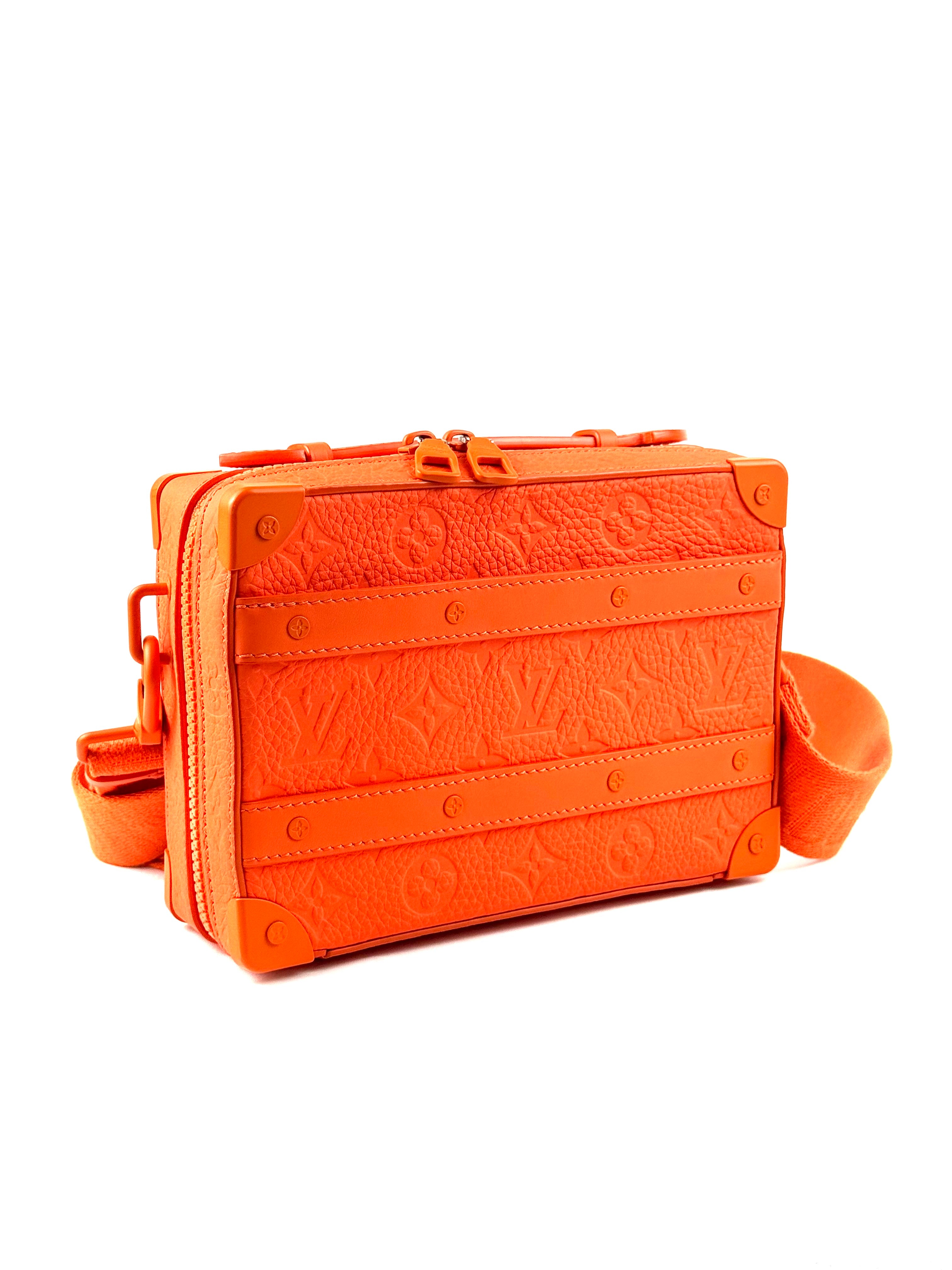 Louis Vuitton Handle Soft Trunk Taurillon Monogram Orange Slingbag