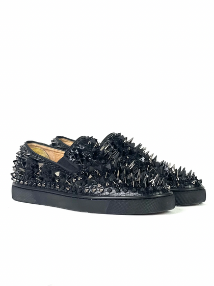Christian Louboutin PIK PIK Snake Skin Rollerboat Slip On