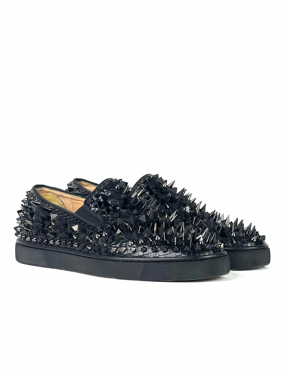 Christian Louboutin PIK PIK Snake Skin Rollerboat Slip On
