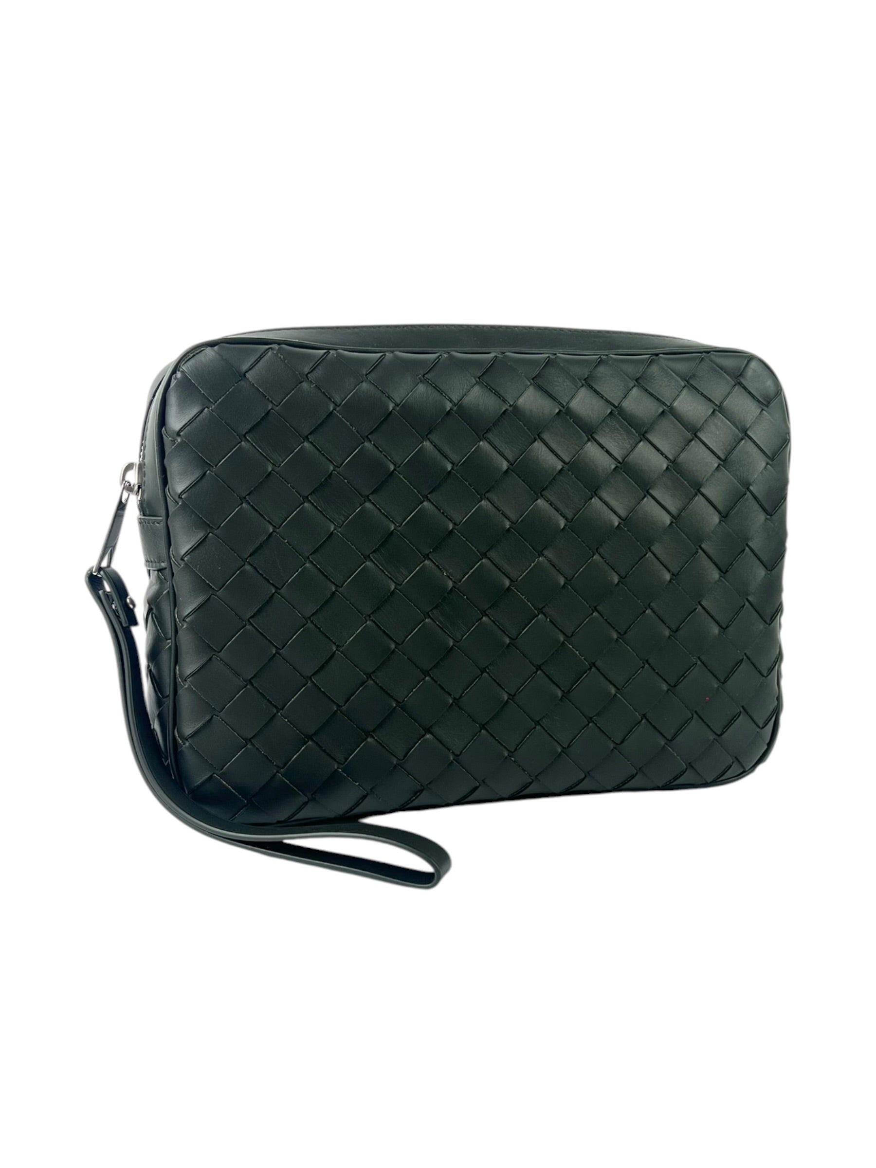 Bottega Veneta Intrecciato Khaki Clutch
