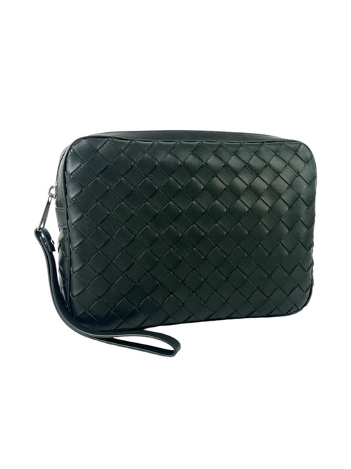 Bottega Veneta Intrecciato Khaki Clutch