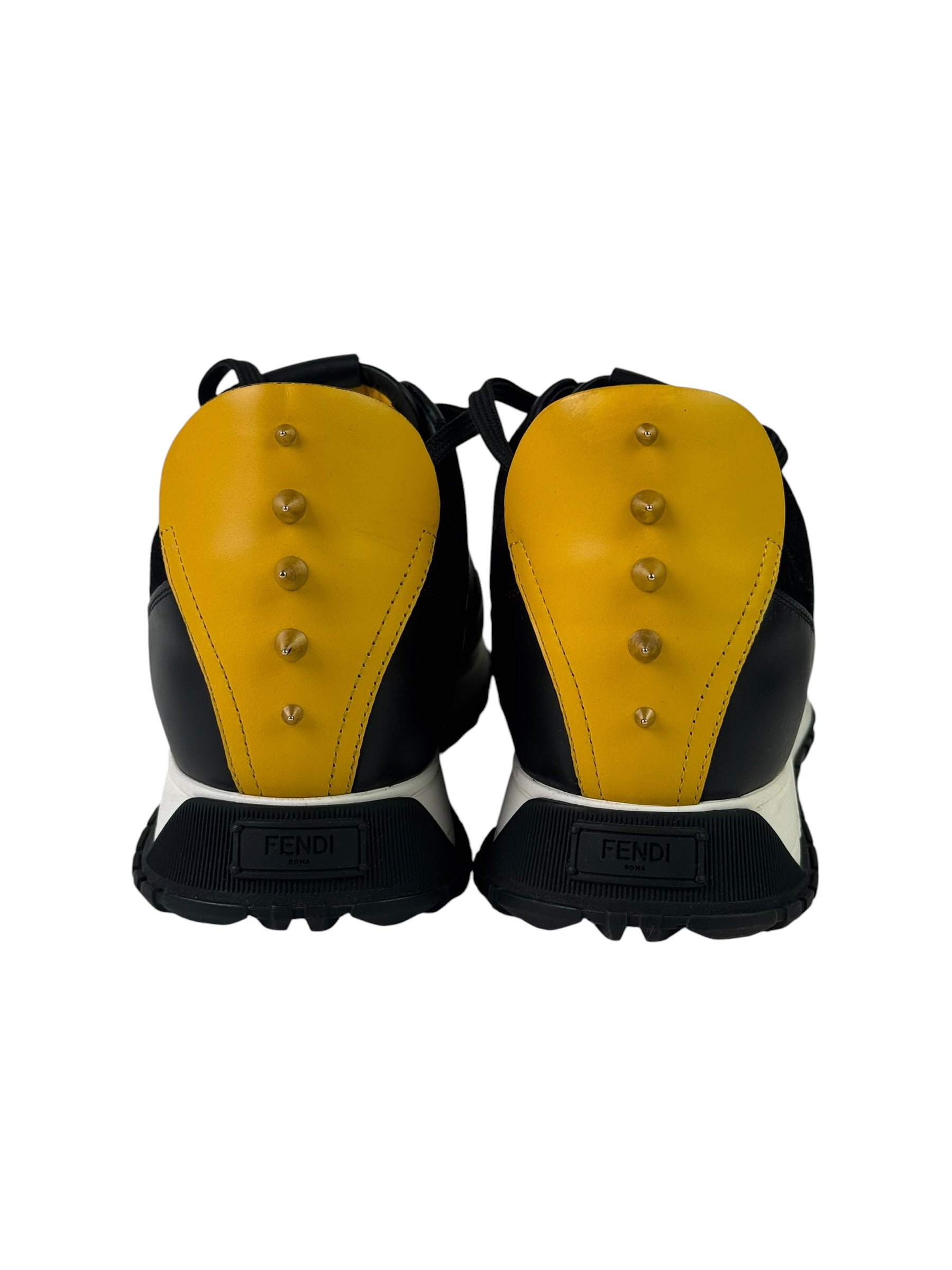 Fendi Monster Eye Leather Studs Sneakers