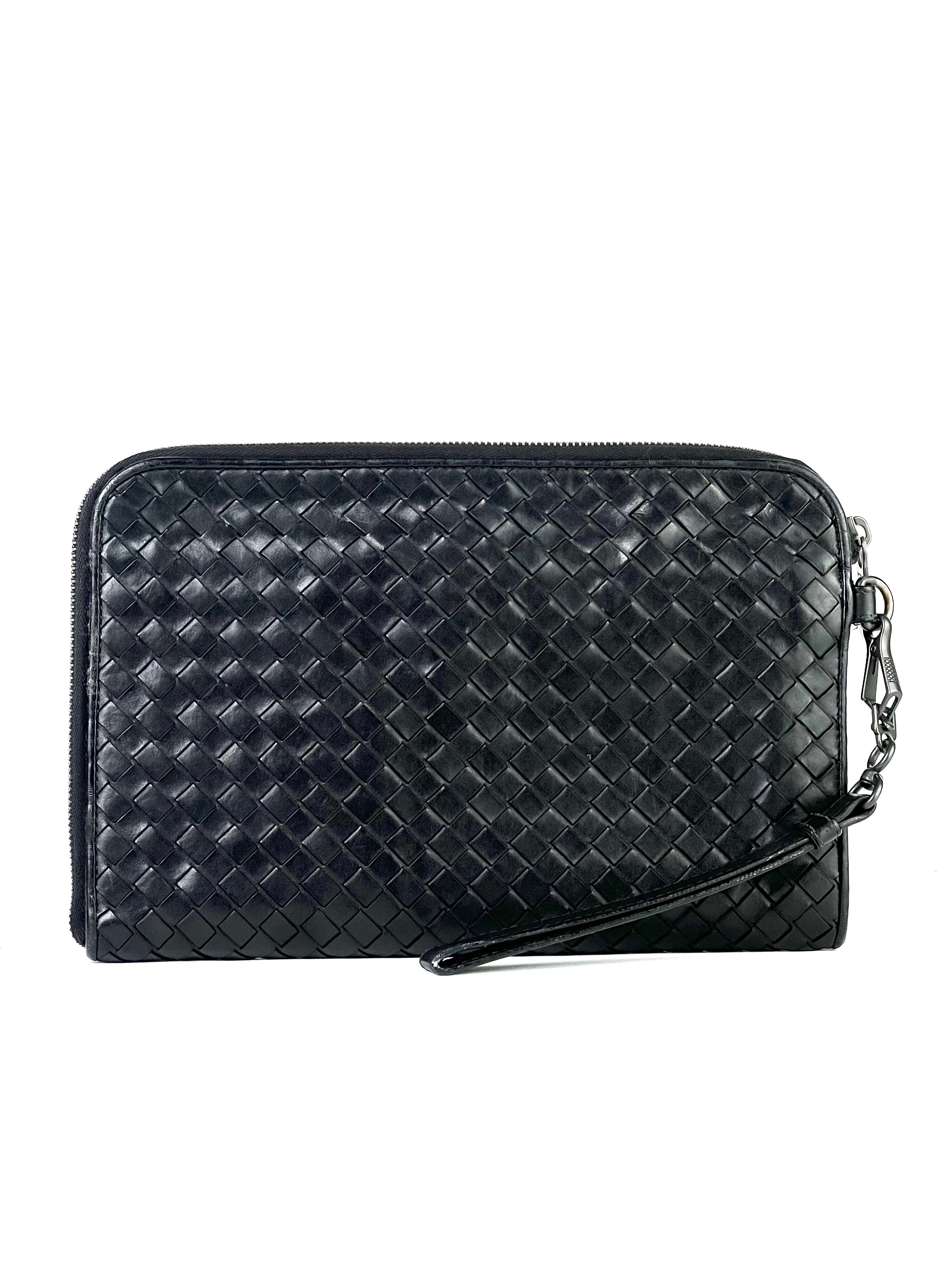 Bottega Veneta Intrecciato Black Clutch