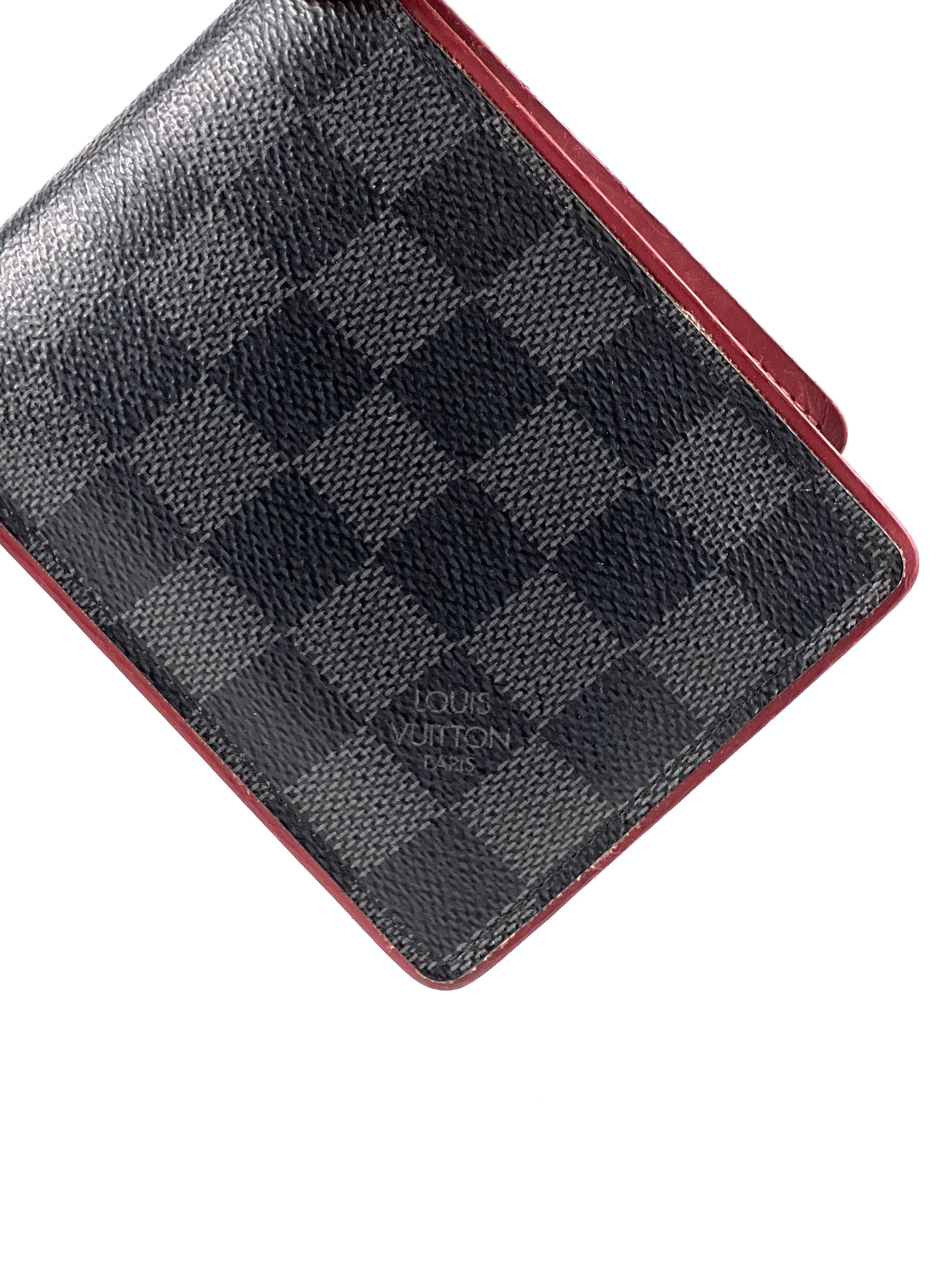 Louis Vuitton Damier Graphite Red Multiple Wallet