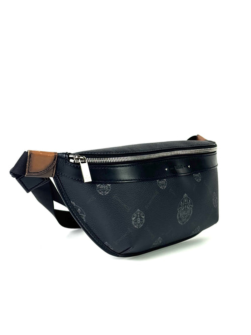 Berluti Kriss Van Assche Leather Trimmed Canvas Logo Waistbag